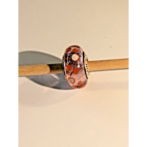 Pandora Sterling Silver Pink Bubbles Murano Glass charm - Picture 4 of 6